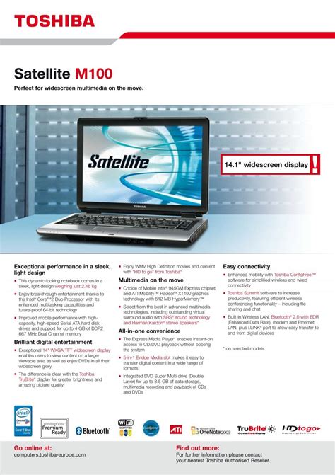 Satellite M100 - Toshiba