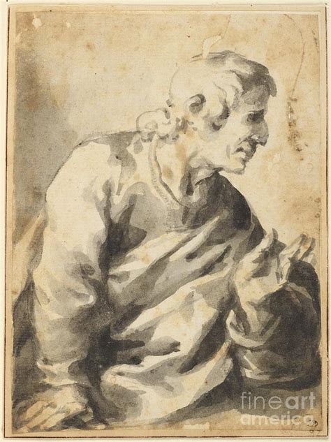 Old Testament Prophet Gesturing To His Left Ca 1640 Francisco De