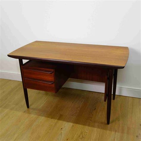 Small S Danish Teak Desk Mark Parrish Mid Century Modern