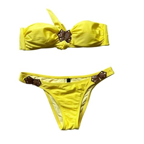 Vix Swim Vix By Paula Hermanny Eriko Yellow Piece Bikini Set