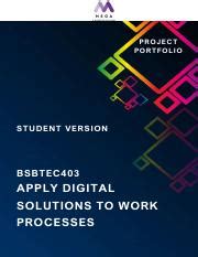 Bsbtec Project Portfolio Pdf Project Portfolio Student Version