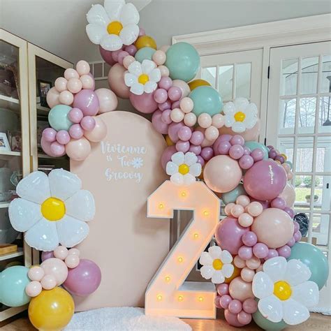Daisy Balloon Arch Kit First Birthday Balloons Lilac Nude Etsy Artofit