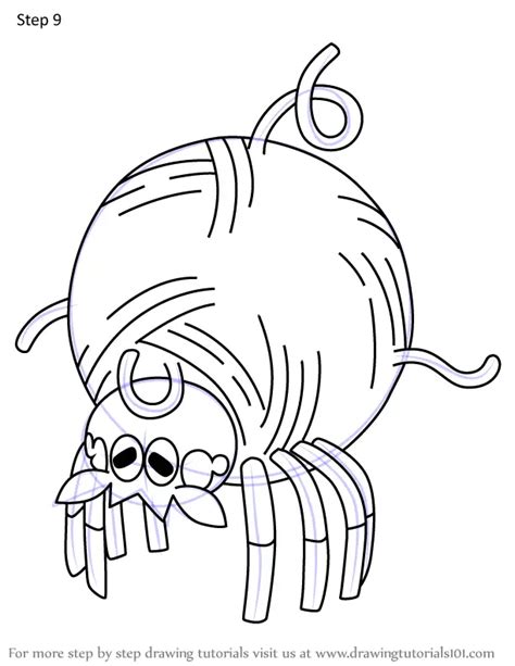 How To Draw Tarountula From Pokemon Pokemon Step By Step