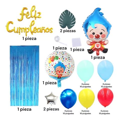 Kit Globos Payaso Plim Plim Cumplea Os Decoracion Fiesta En