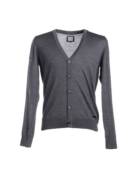 Armani Cardigans In Gray For Men Grey Lyst