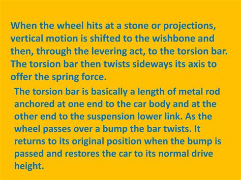 Torsion Bars Suspension Ppt