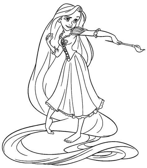 Rapunzel Para Colorir E Imprimir - +100 Desenhos da Rapunzel para Colorir e Imprimir