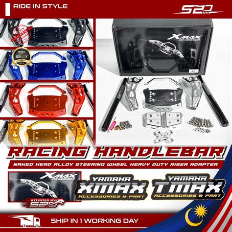 Racing Handlebar Set IMPORT XMAX V V TMAX Naked Head Forged Alloy Handle Bar Steering Wheel