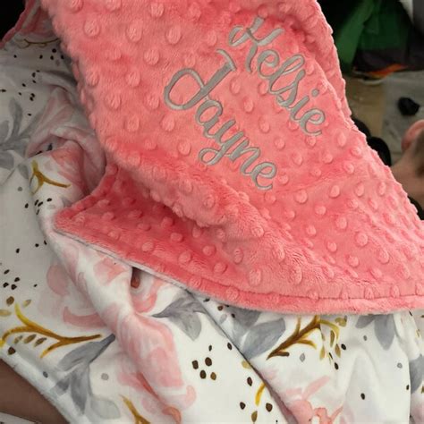 Minky Baby Blanket Personalized Baby Blanket Girl Baby Shower T