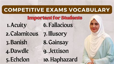 English Vocabulary For Competitive Exams CSS PMS GRE UPSC YouTube