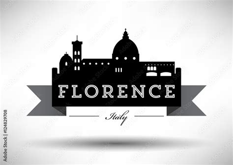 Vector Graphic Design of Florence City Skyline Stock Vector | Adobe Stock