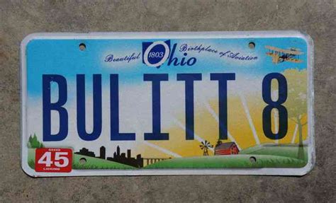 Ohio Sunrise Vanity License Plate Bulitt 8