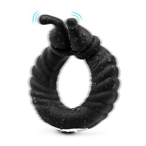 Cock Ring Strechy Vibrators For Mens Harder Longer Stronger Erection 10 Vibration Kinds Usb