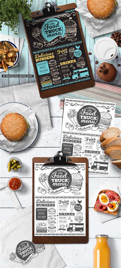 Food Truck Menu Template ~ Brochure Templates ~ Creative Market