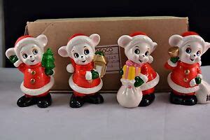 Vintage Set of 4 Enesco Japan Mice Figurines MIB | eBay