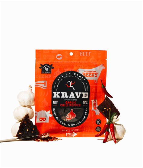 Krave Garlic Chili Pepper Meat Cuts Krave Jerky