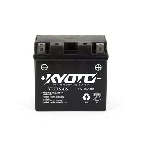 BATTERIE MOTO KYOTO YTZ7S BS 12V 6AH 90A Batteries Motos Scooters