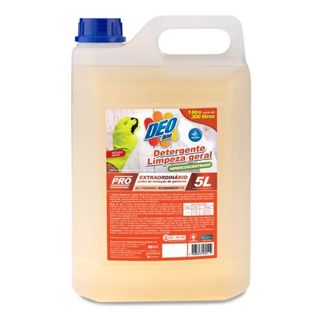 Detergente Neutro 5L Hiper Concentrado 1 100 Ate 1 300 Deoline