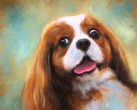 Cavalier King Charles Spaniel Painting By Jai Johnson