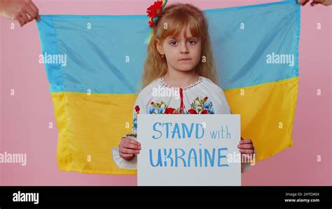 Kiew Ukraine Feb Ukrainisches Kind Protestiert Gegen