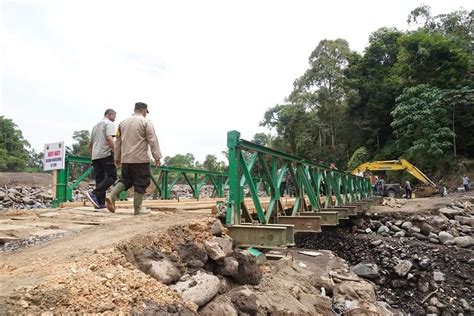 Sejumlah Jembatan Bailey Selesai Dibangun Di Tanah Datar Pasca Galodo