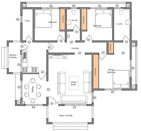 House Plan Id 15071 3 Bedrooms 26671326 Bricks And 77 Corrugates In