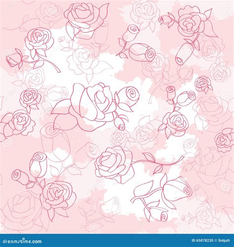 Vintage Flower Seamless Pattern Stock Vector Illustration Of Cover