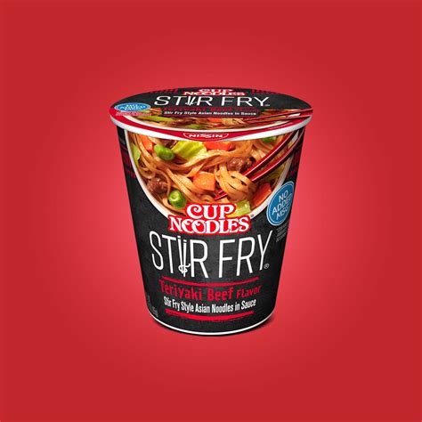 Nissin Cup Noodles Stir Fry Teriyaki Beef Flavor Noodles,, 40% OFF