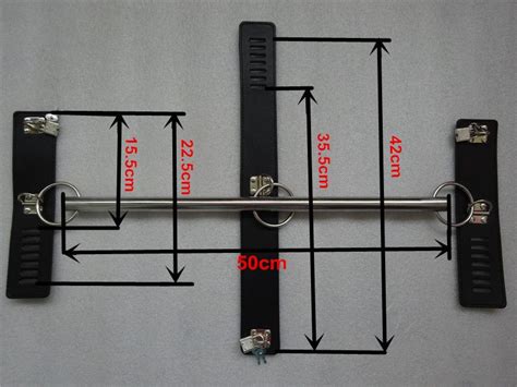 Stainless Steel Metal Spreader Bar Sex Restraints Neck Collar With Hand Cuffs BDSM Fetish