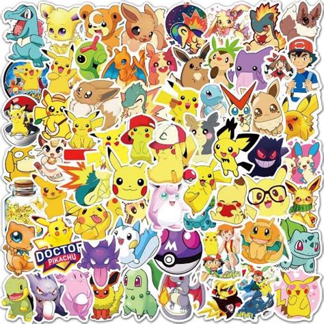 Naklejki Pikachu Pokemon Kawaii Anime 25 Szt 12925253484 Oficjalne