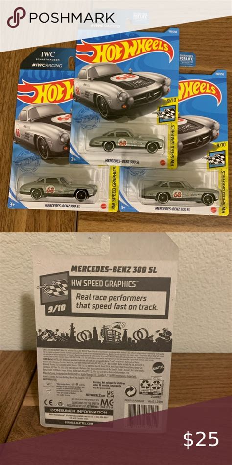 Mercedes Benz 300 SL Hot Wheels Set Of 3