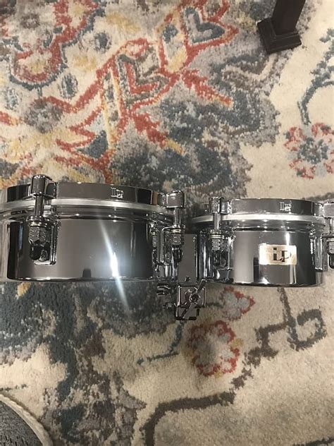 LP Latin Percussion Mini Timbales Chrome Reverb