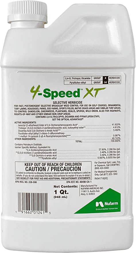 4 Speed Xt Herbicide Post Emergent Control Of Broadleaf Weeds 32 Fl