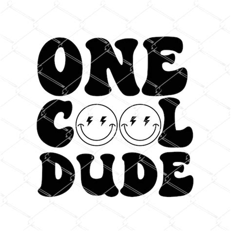 One Cool Dude Svg Png Kids Svg Retro Toddler Boys Svg Etsy