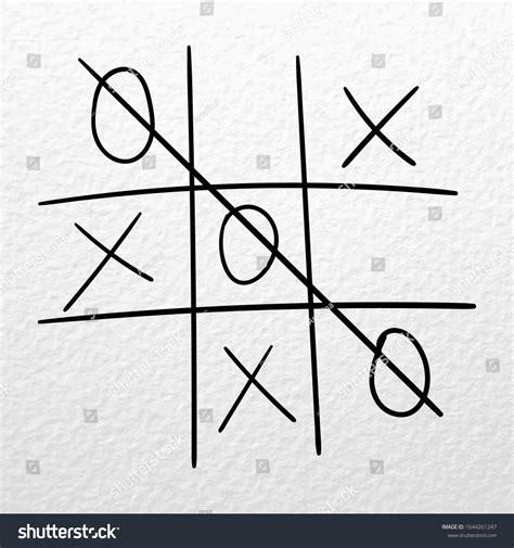 Tic Tac Toe Hand Drawn Game Stock Illustration 1644261247 Shutterstock