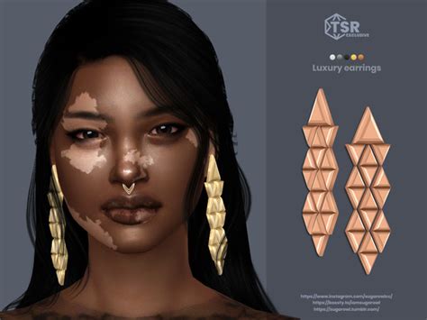 The Sims Resource Luxury Earrings