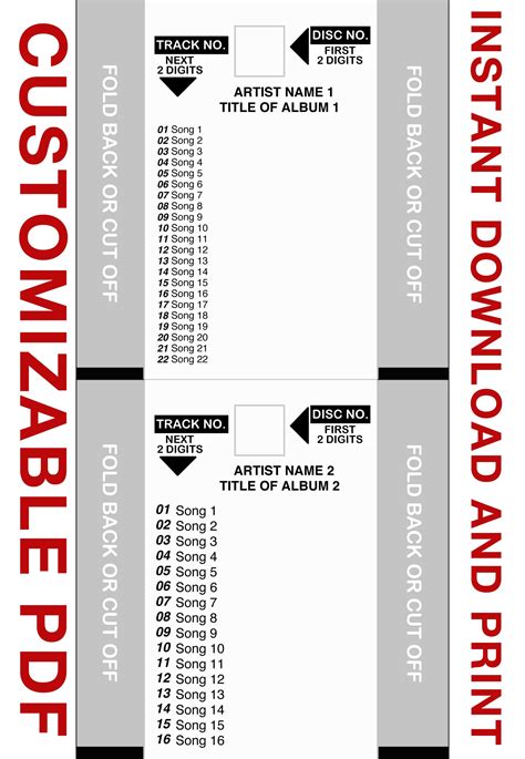 Cd Jukebox Title Strip Customizable Pdf Download And Print From Home Rowe Ami Compact Disc Etsy