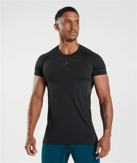 Gymshark 315 Seamless T Shirt Black Gymshark