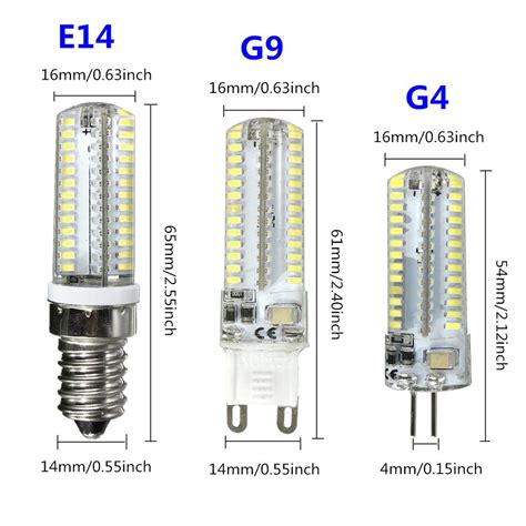 Dimmable G G E Led Corn Bulb Silicone Crystal Spotlight W W Smd