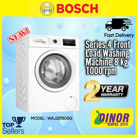 BOSCH WAJ20180SG Series 4 I Front Load Washing Machine 8 kg 1000 rpm ...
