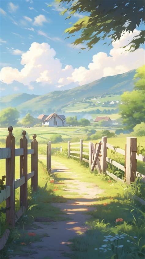 Anime Village House Nature Landscape Aesthetic 58 Wallpaper Images