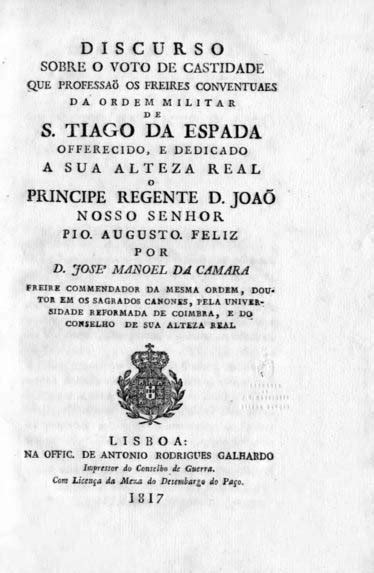 DISCURSO SOBRE O VOTO DE CASTIDADE QUE PROFESSAO OS FREIRES CONVENTUAIS