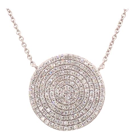 White Round Diamond 14 Karat Gold Circle Of Life Fashion Drop Pendant