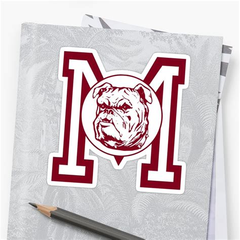 "Vintage Mississippi State Logo" Sticker by Maroons | Redbubble