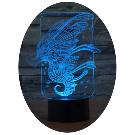 Lampe D Hippocampe Lumi Re Couleurs Luminaire Led D Coration Yonis