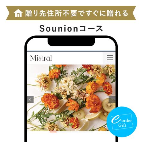 Mistral ミストラル e order gift メールSNSタイプ Sounion スーニオン カタログギフト贈り物