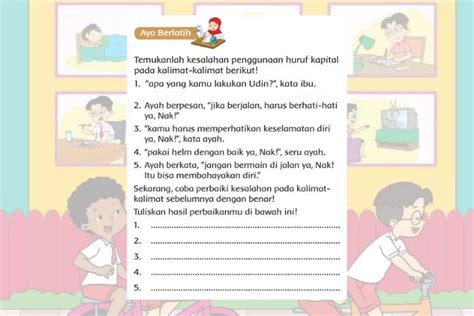 Penggunaan Huruf Kapital Pada Kalimat Kunci Jawaban Tema 8 Kelas 2