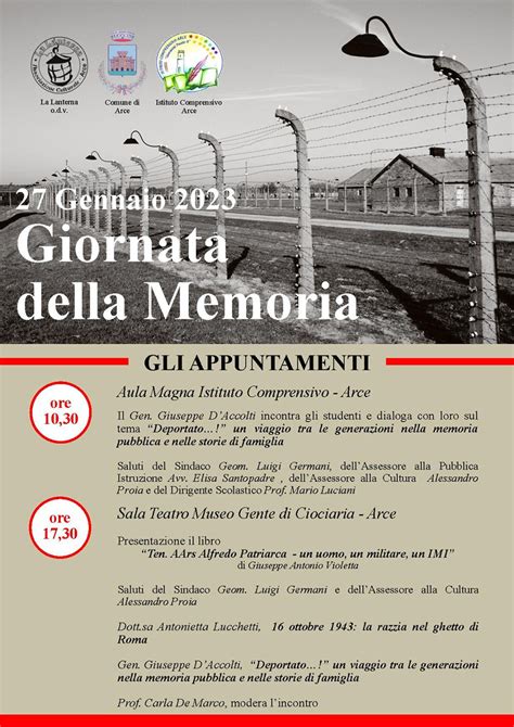 Giornata Della Memoria Benvenuti In Ciociaria In Provincia Di Frosinone