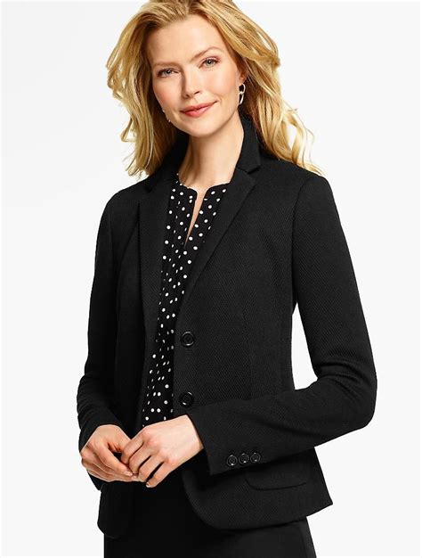 Honeycomb Knit Blazer In 2021 Talbots Outfits Talbots Fashion Knit Blazer