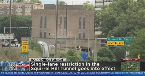 Squirrel Hill Tunnel set for lane restriction - CBS Pittsburgh